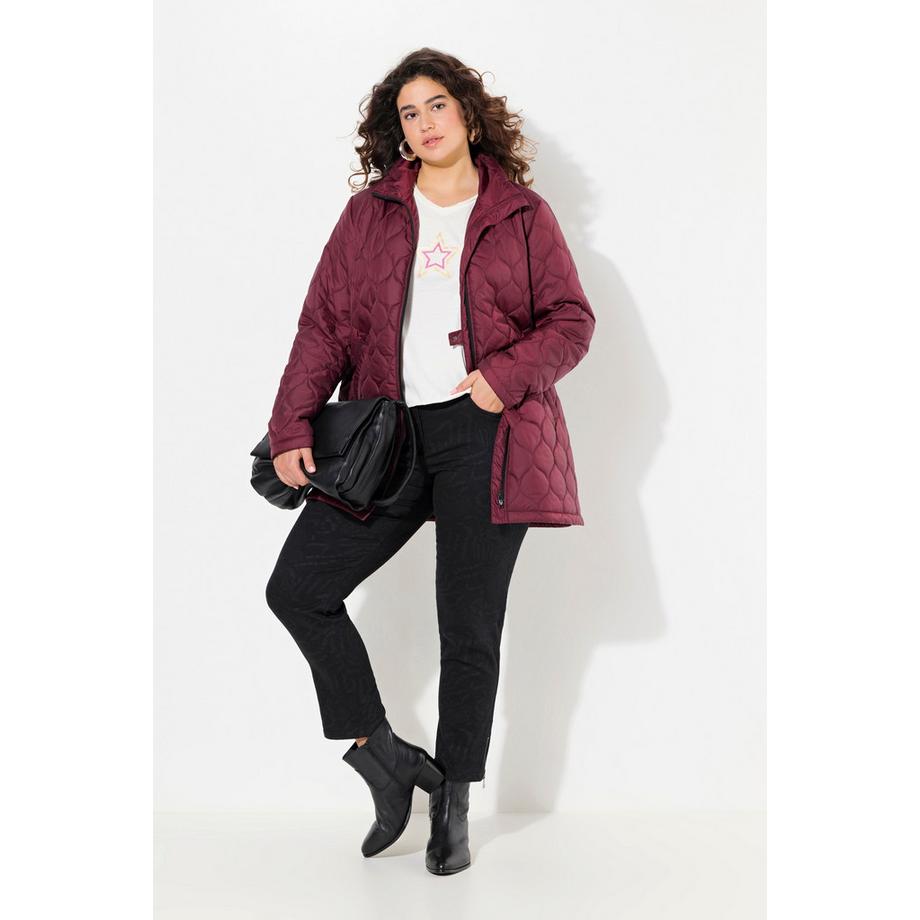 Ulla Popken Giacca Trapuntata Idrorepellente Collo Alto  