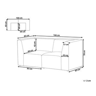 Beliani 2 Sitzer Sofa aus Cord Modern LEMVIG  