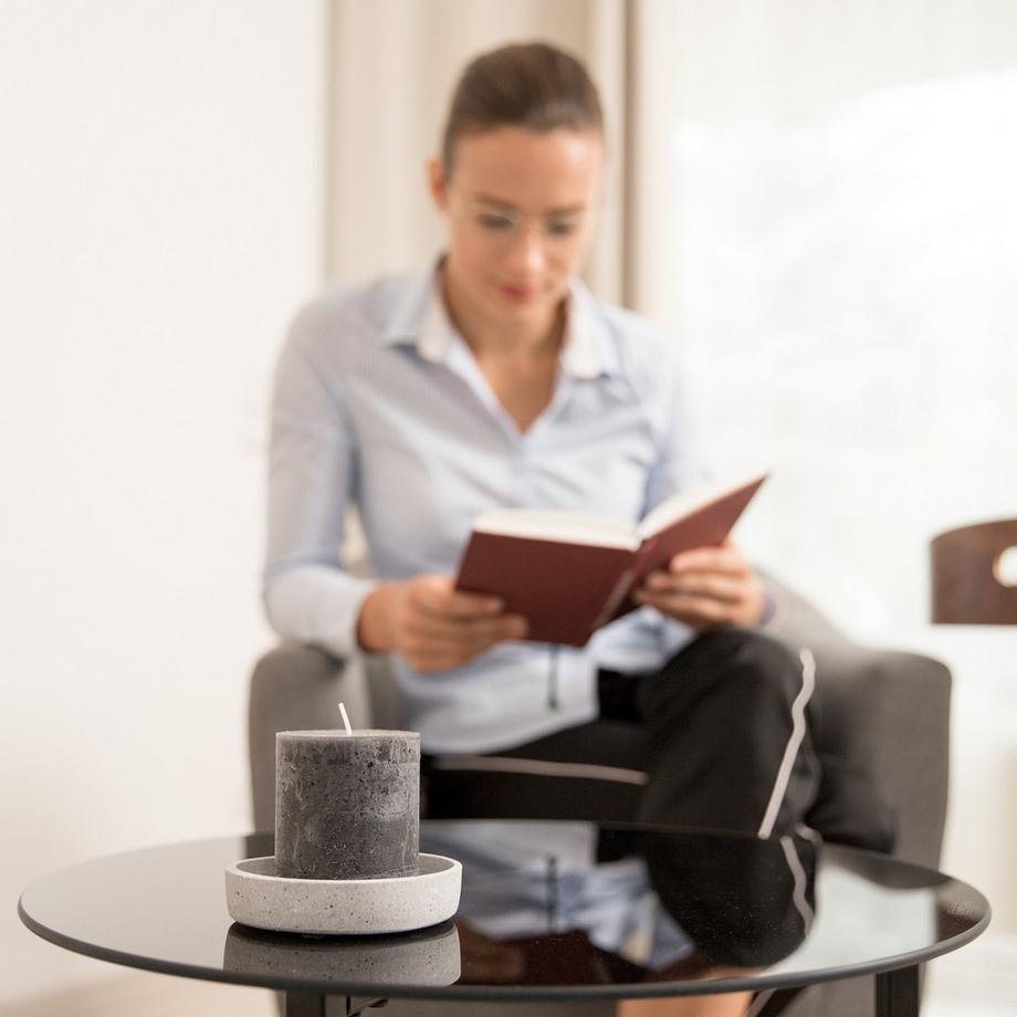 B2X Beistelltisch rund um Glas & Metall  