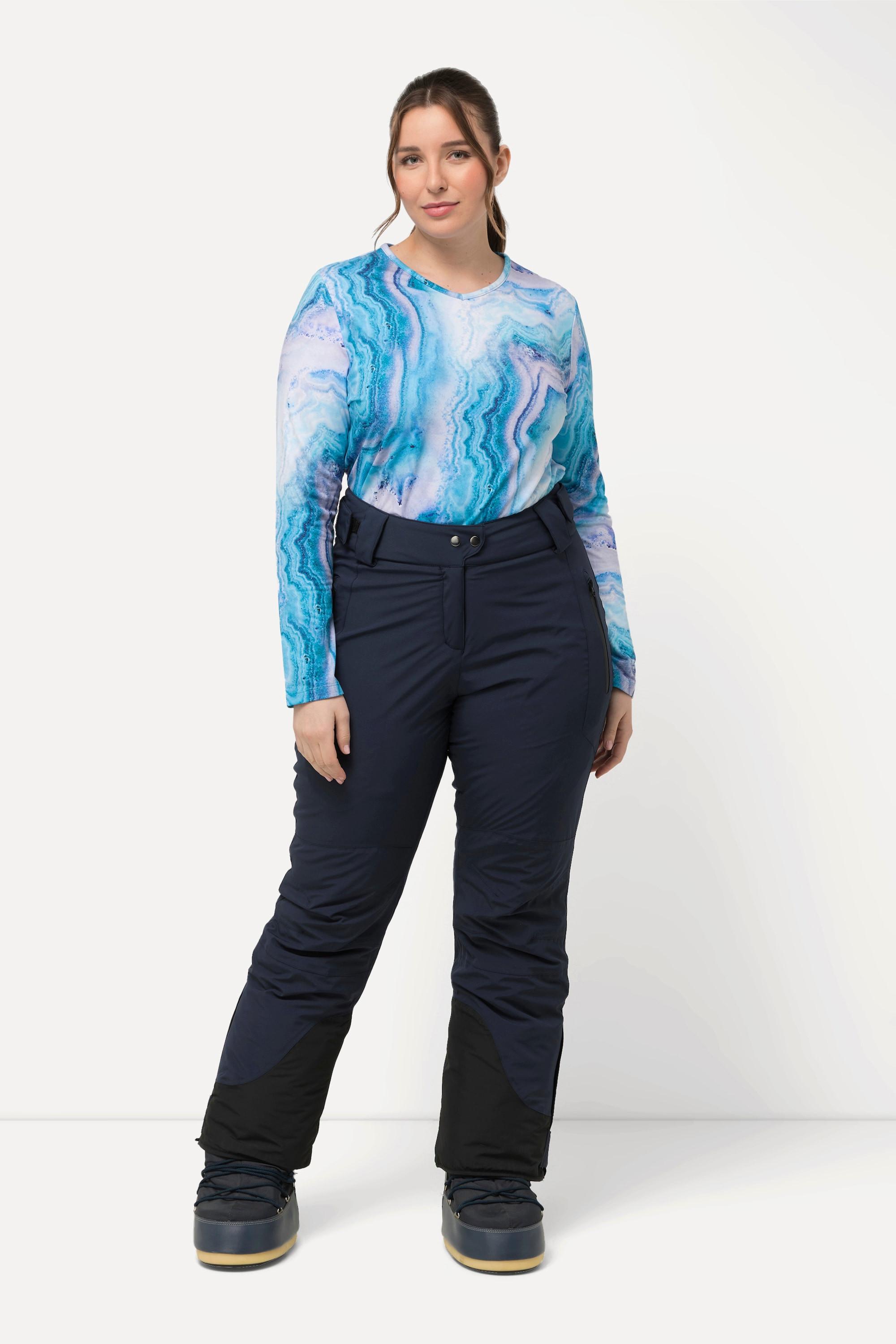 Ulla Popken HYPRAR Pantaloni da sci impermeabili con linguette a strappo  