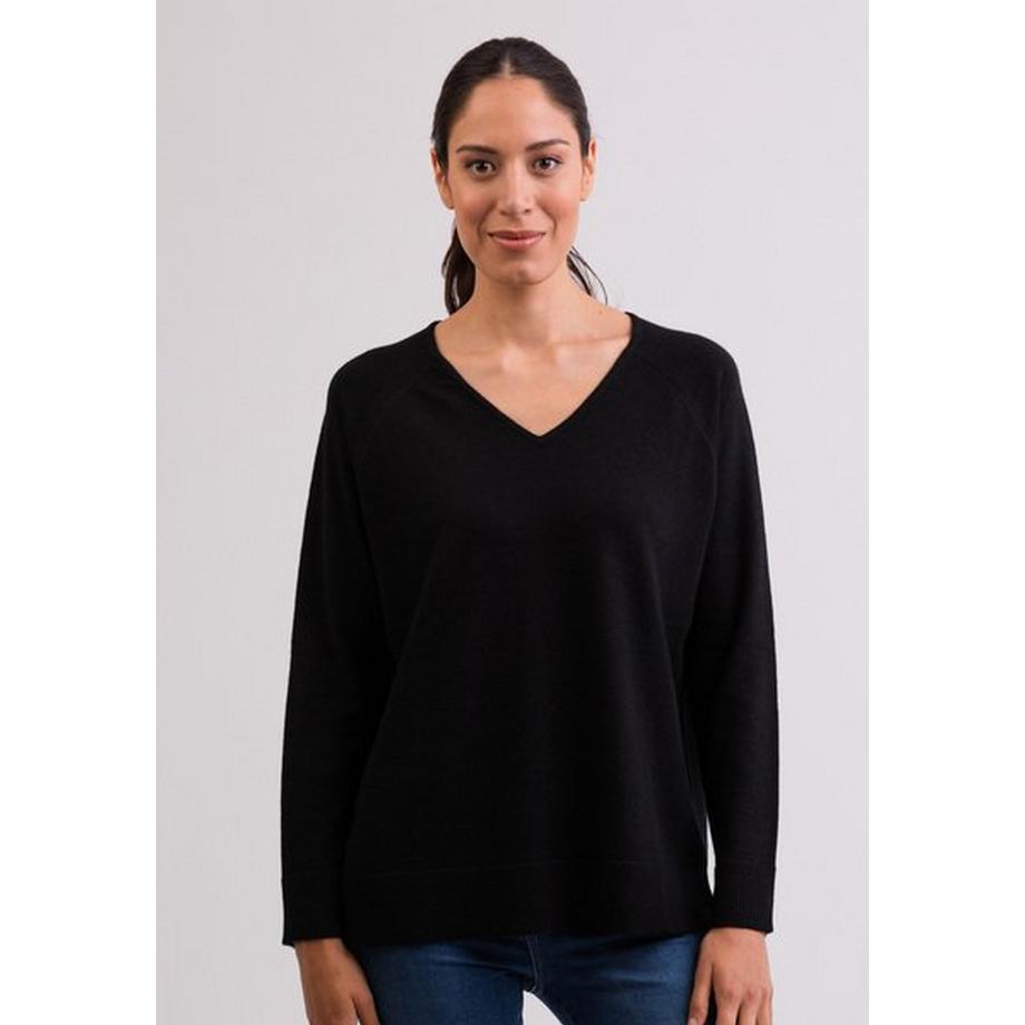 CASH-MERE.CH Pullover mit Seitenschlitzen  
