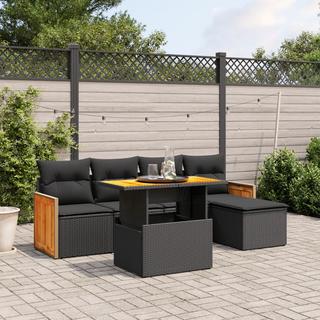 VidaXL set divano da giardino Polirattan  