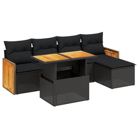 VidaXL set divano da giardino Polirattan  