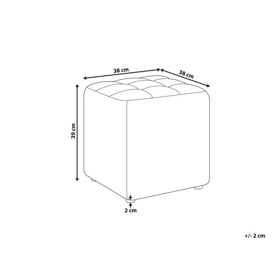 Beliani Pouf aus Bouclé Minimalistisch KANSAS  