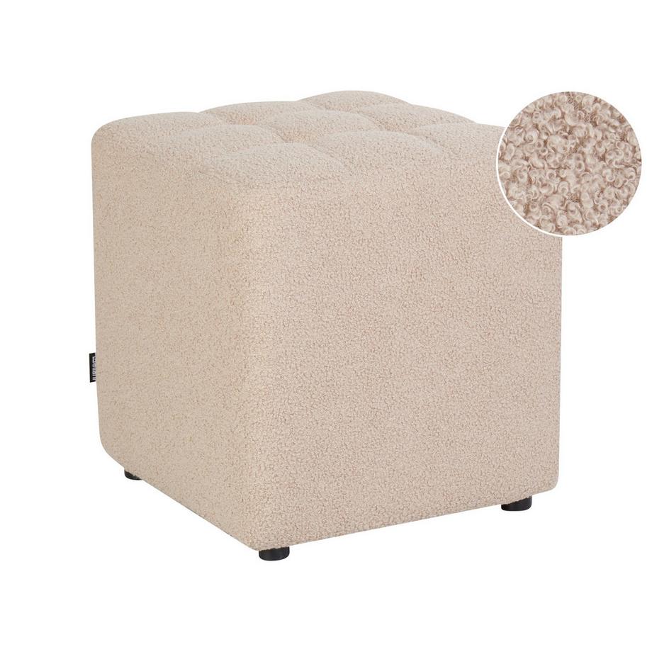 Beliani Pouf aus Bouclé Minimalistisch KANSAS  
