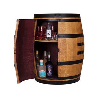 Bodega Tonneau de bar en chêne avec éclairage LED et porte  