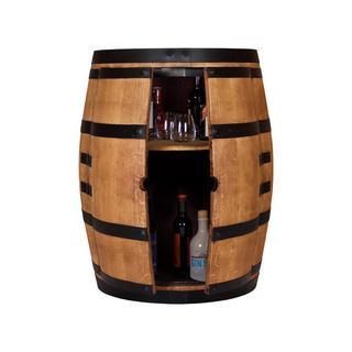 Bodega Tonneau de bar en chêne avec éclairage LED et porte  