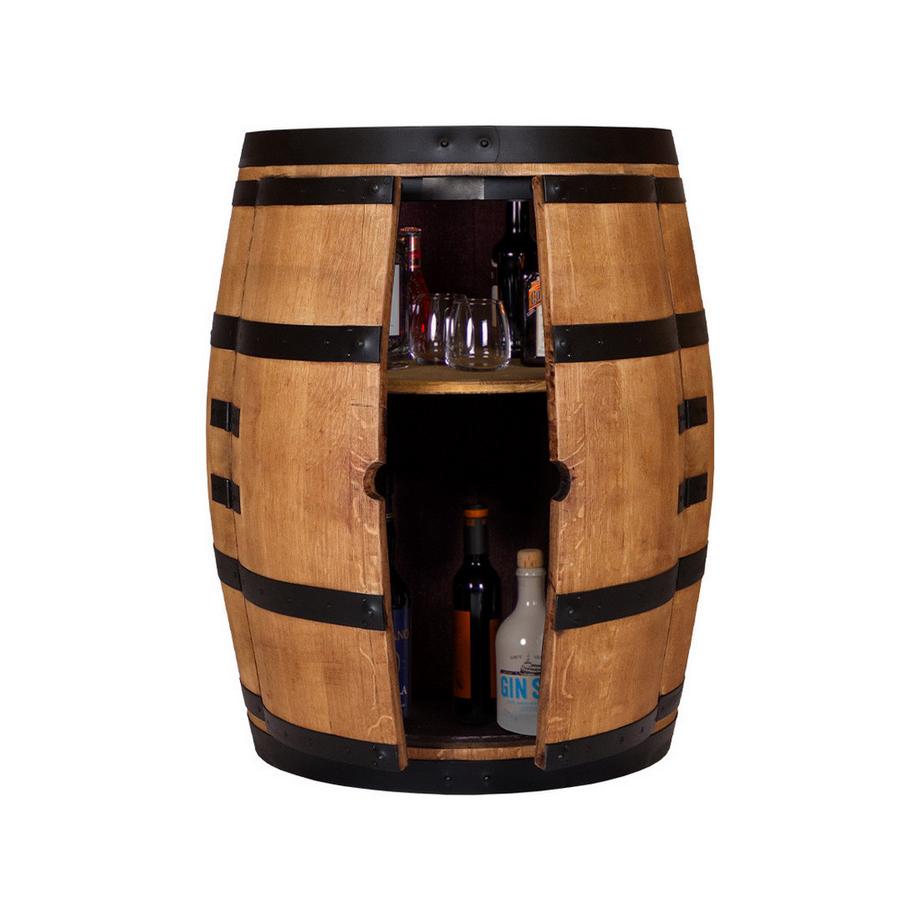 Bodega Barfass aus Eiche mit LED-Beleuchtung und Türe  