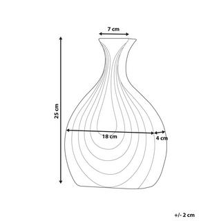 Beliani Vase décoratif en Grès Moderne THAPSUS  