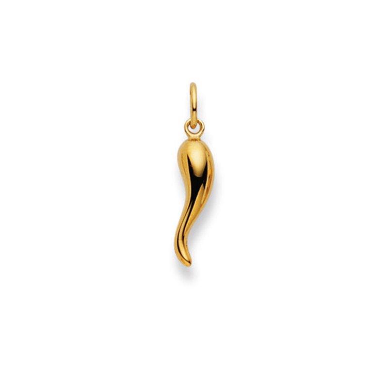 Image of MUAU Schmuck Anhänger Cornetto Gelbgold 750, 22x5mm - ONE SIZE