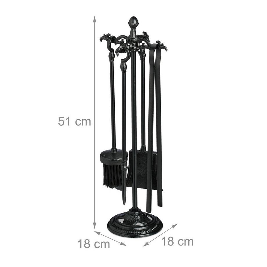 B2X Ensemble de cheminée en fonte composé de 5 pièces  