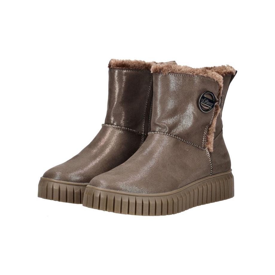 s. Oliver Bottines avec bordure en fausse fourrure  