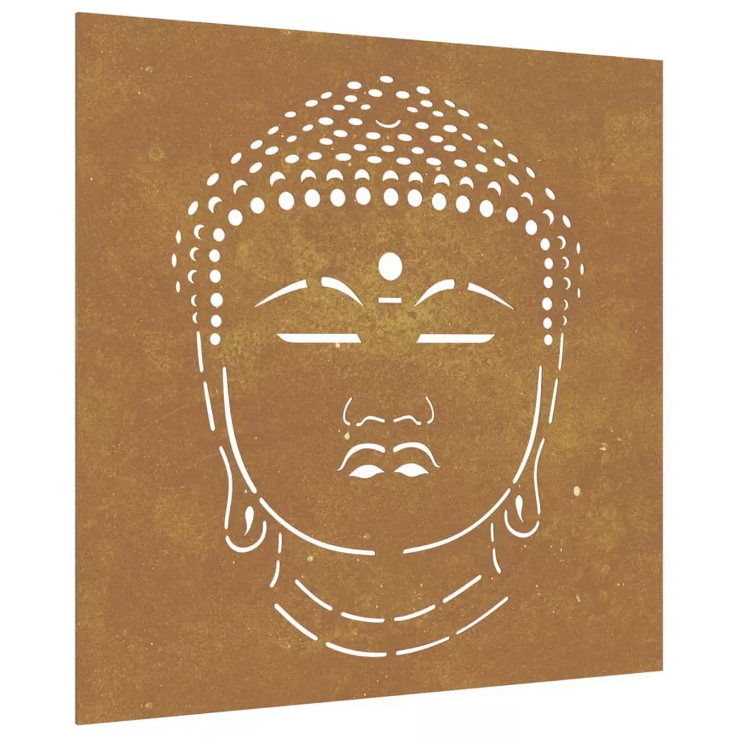 vidaXL Décoration murale jardin 55x55 cm motif de tête de bouddha