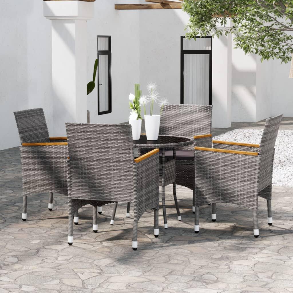 VidaXL set da pranzo da giardino Polirattan  