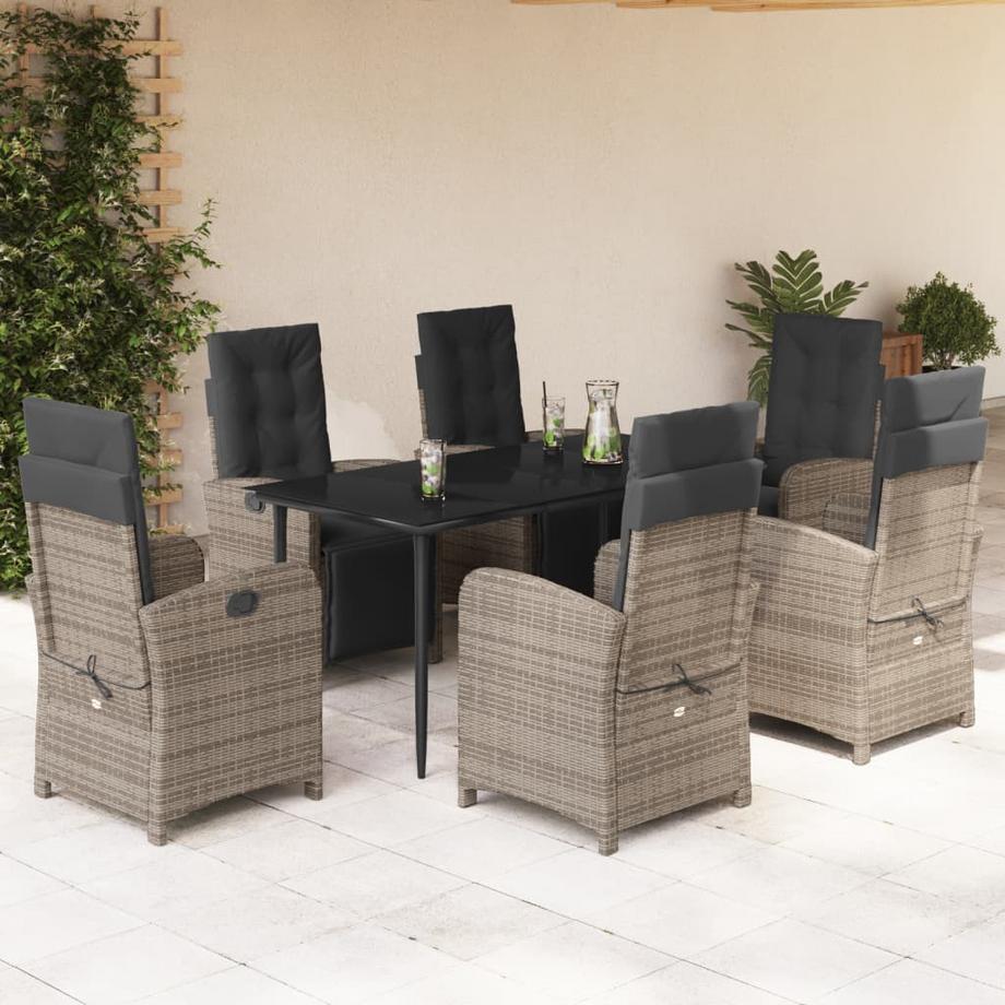 VidaXL set da pranzo da giardino Polirattan  
