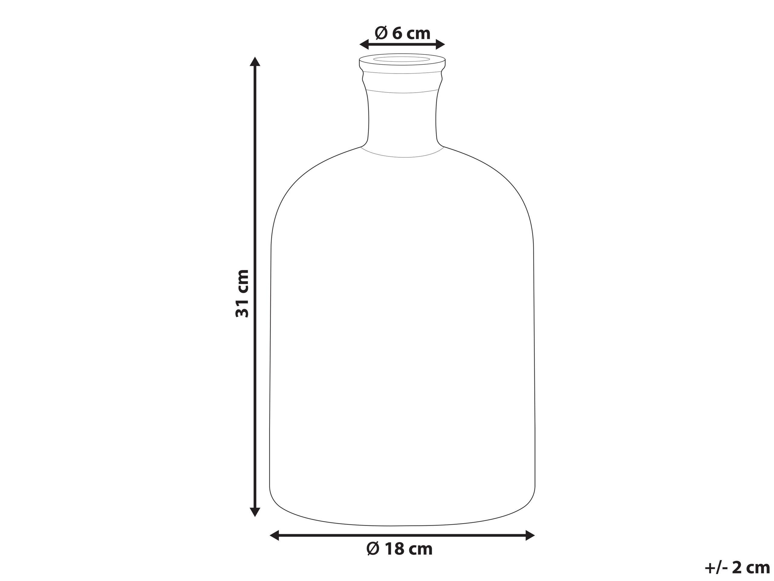 Beliani Dekovase aus Glas Modern PULAO  