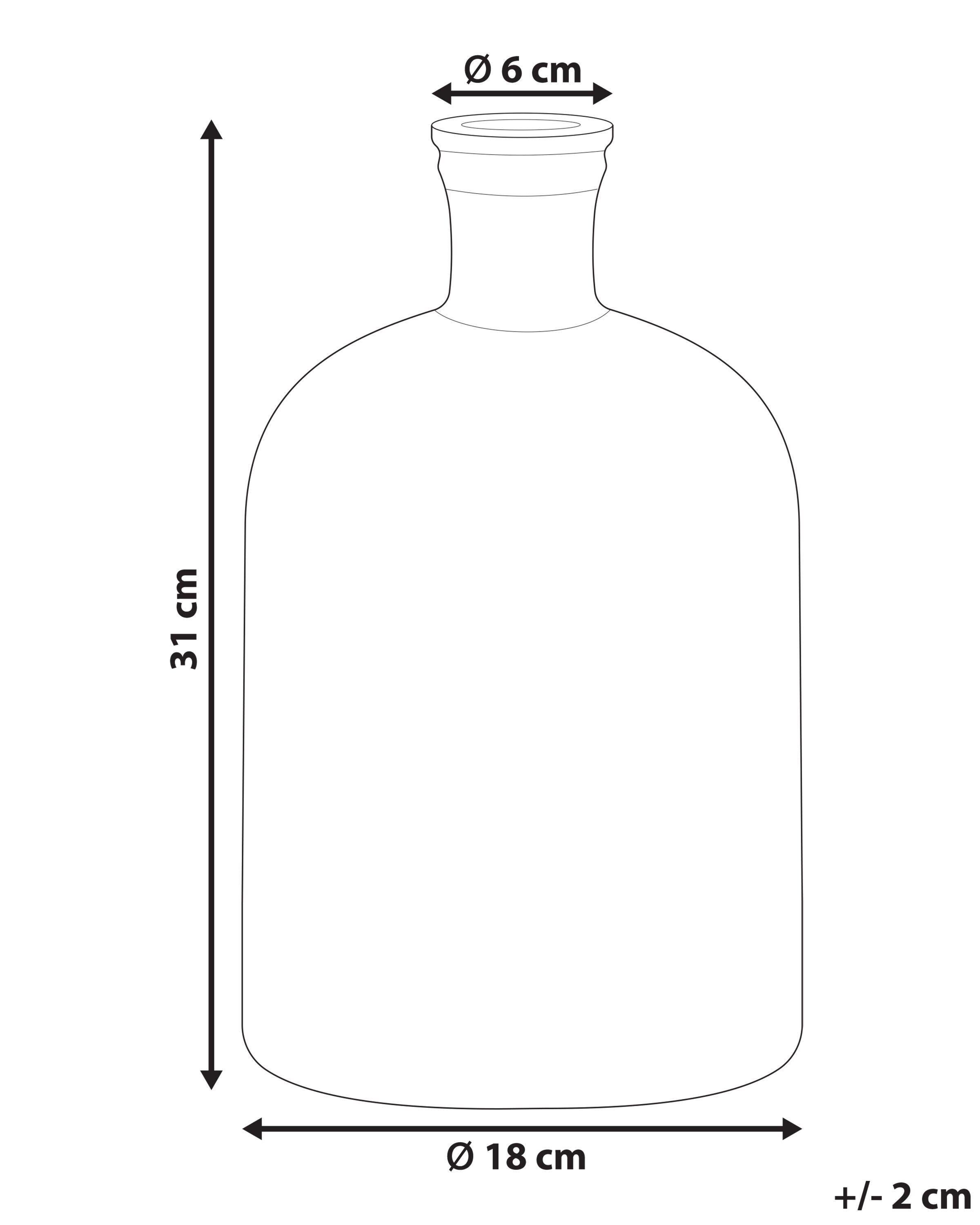 Beliani Dekovase aus Glas Modern PULAO  