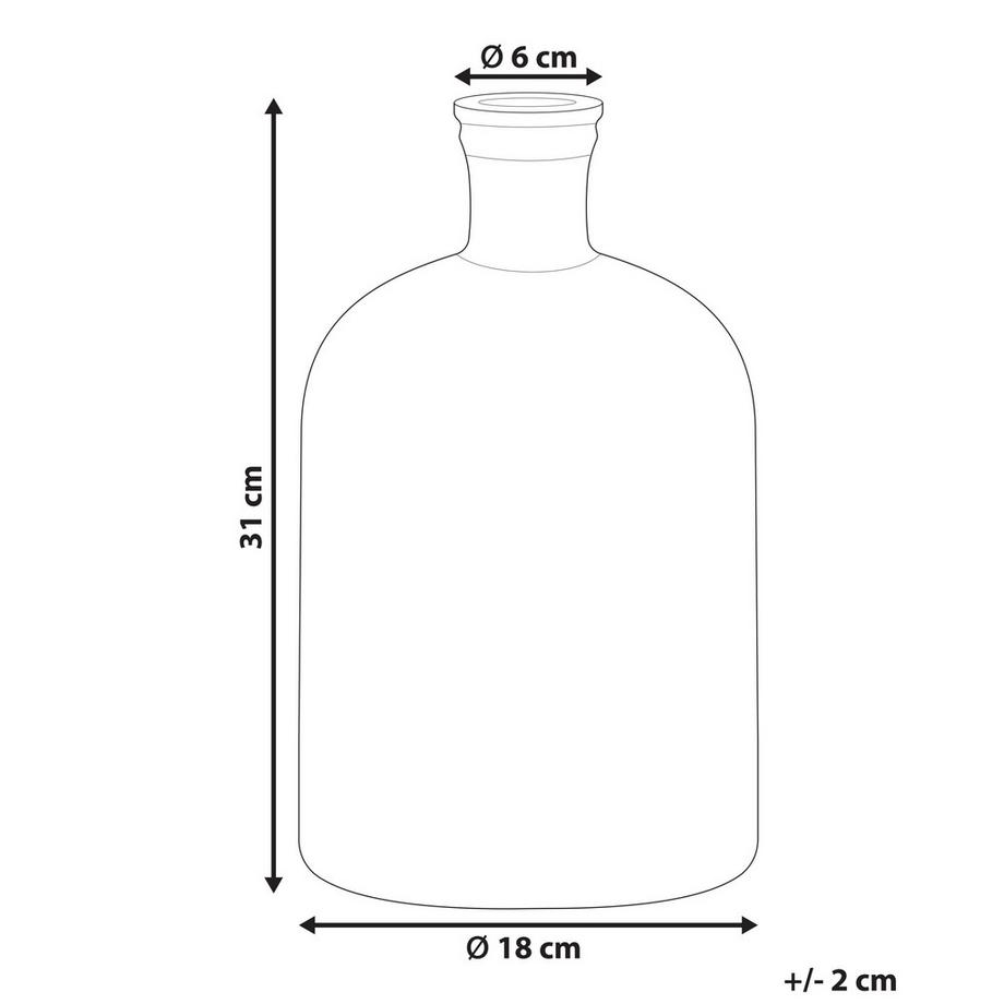 Beliani Vase décoratif en Verre Moderne PULAO  