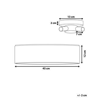 Beliani Deckenlampe aus Poly-Baumwolle Glamourös RENA  