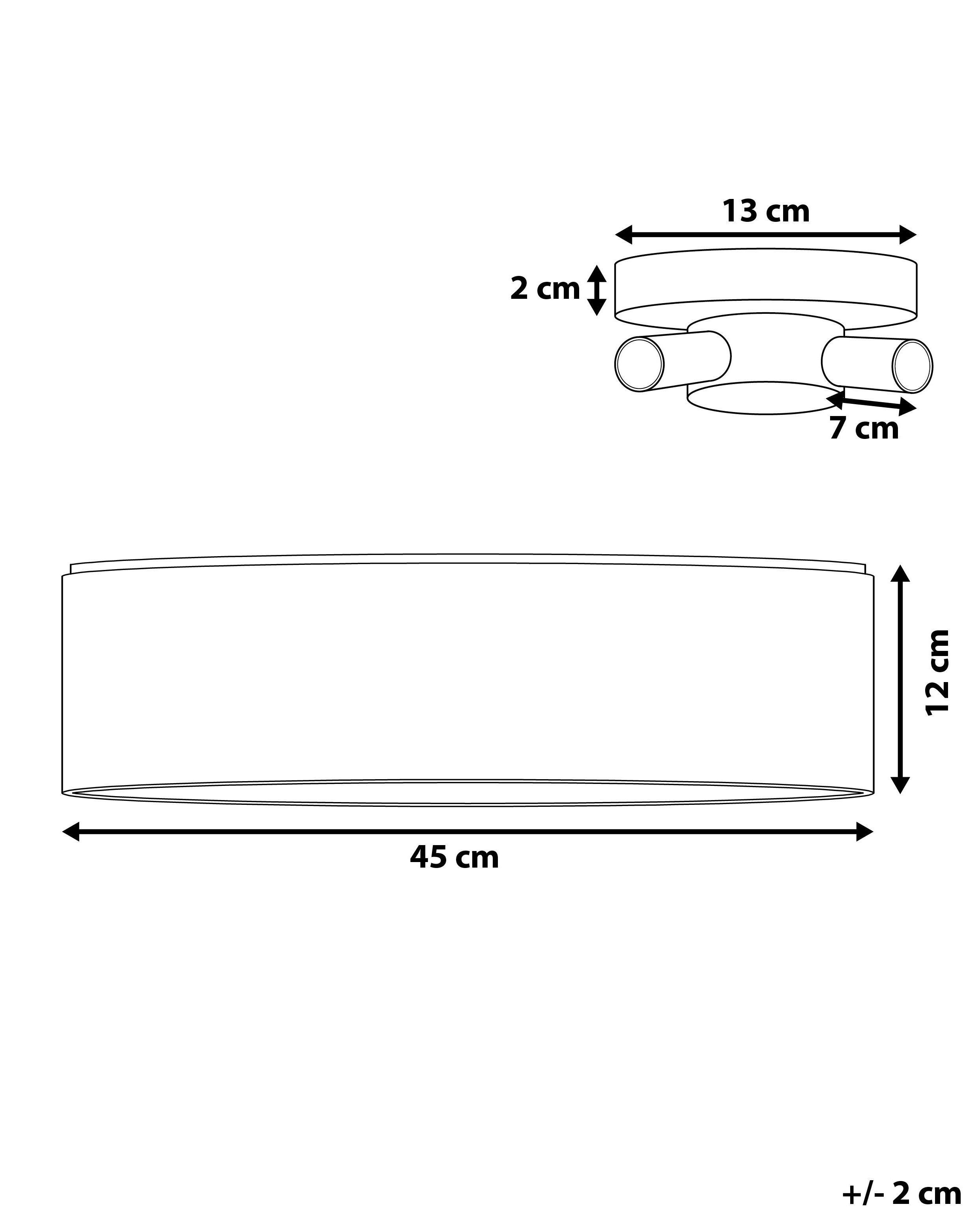 Beliani Deckenlampe aus Poly-Baumwolle Glamourös RENA  