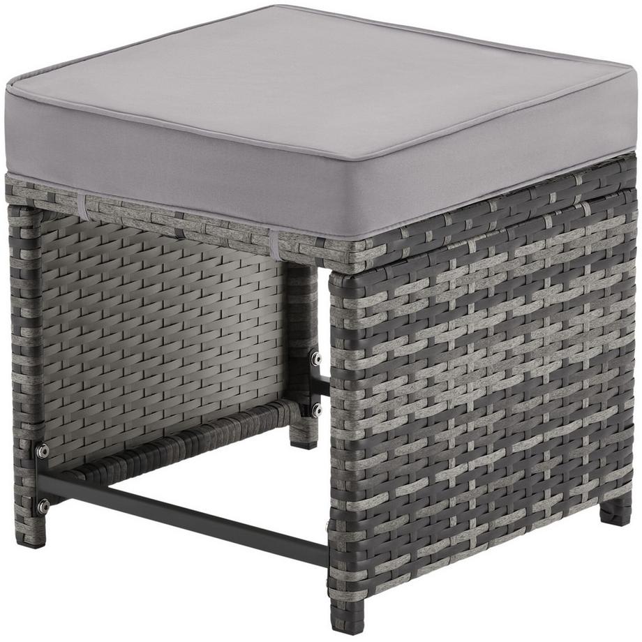 Tectake Set salotto da giardino in rattan 2 in 1 Monopoli Utilizzabile come divano da giardino o gruppo di sedute  