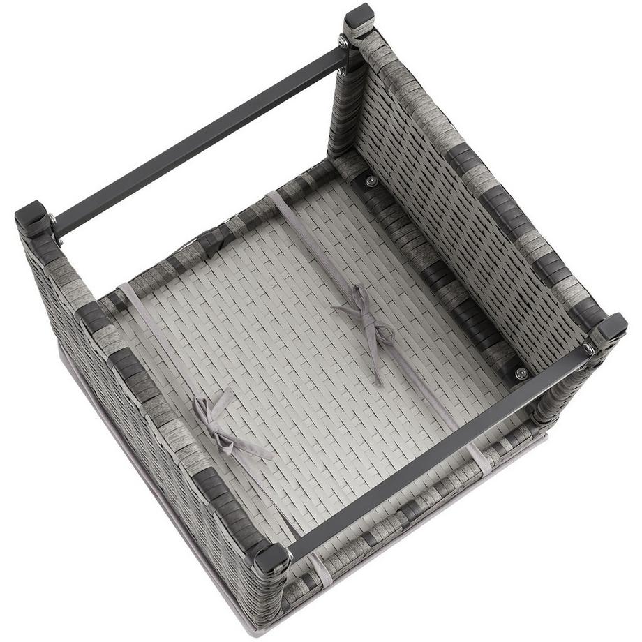Tectake Set salotto da giardino in rattan 2 in 1 Monopoli Utilizzabile come divano da giardino o gruppo di sedute  