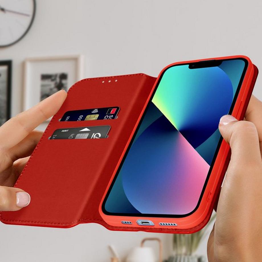 Avizar  Étui magnétique iPhone 13 rouge 