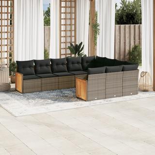 VidaXL set divano da giardino Polirattan  