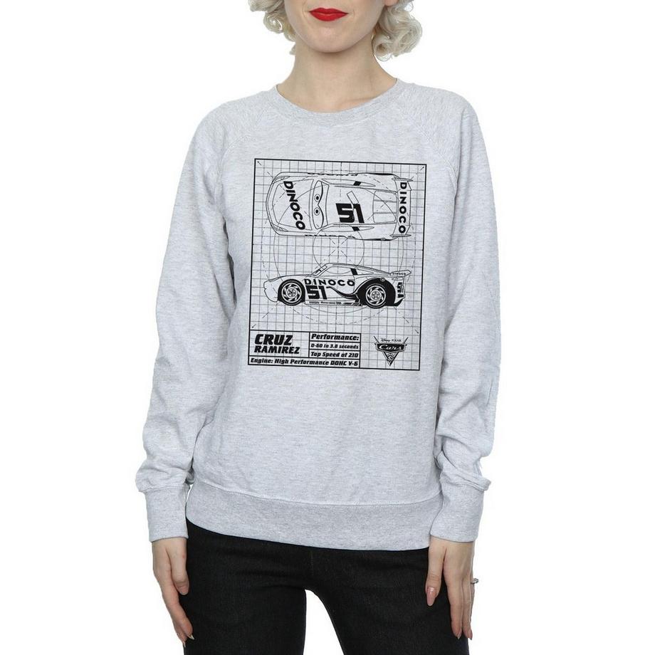 Disney Cars Imprimé Sweatshirt Coupe Slim  