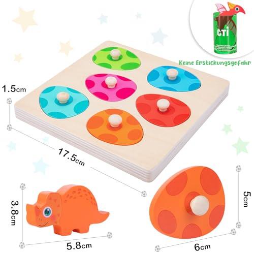 Activity-board  Greifpuzzle Holzpuzzle | Dinosauriereier Sortierpuzzle für Kinder 