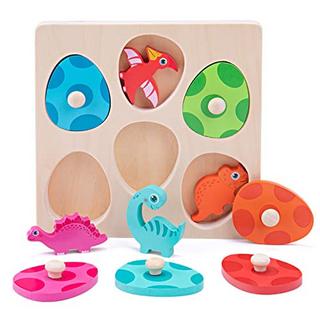 Activity-board  Greifpuzzle Holzpuzzle | Dinosauriereier Sortierpuzzle für Kinder 