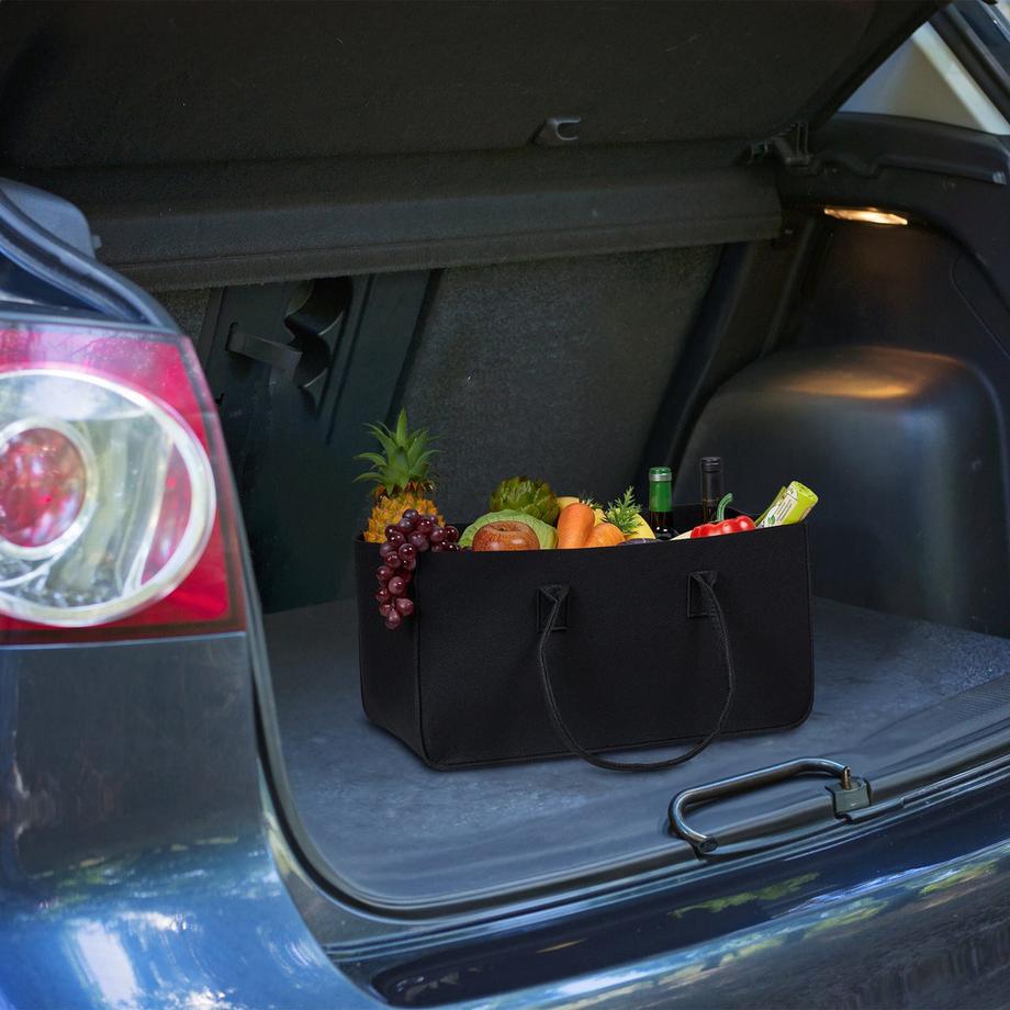 B2X set di 2 sacchi per legna da ardere in feltro nero  