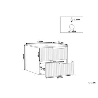 Beliani Wandmontierter Waschtischunterschrank aus MDF-Platte Modern QUINTELA  