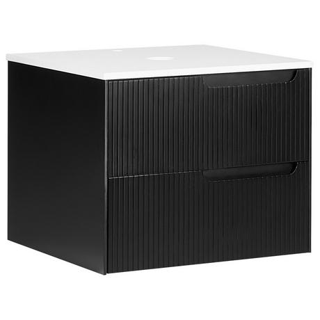 Beliani Mobile lavabo a parete en Fibra a media densità (MDF) Moderno QUINTELA  