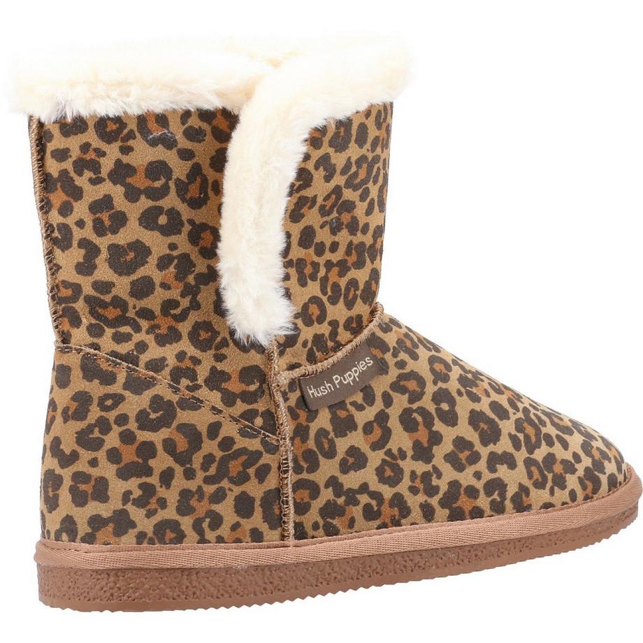 Hush Puppies Ashleigh Stivaletti Pantofola Stampa Leopardata Scamosciati  