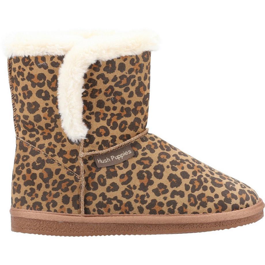 Hush Puppies Ashleigh Stivaletti Pantofola Stampa Leopardata Scamosciati  