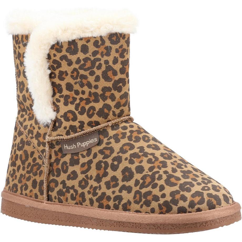 HausschuhStiefel Ashleigh, LeoMuster, Wildleder