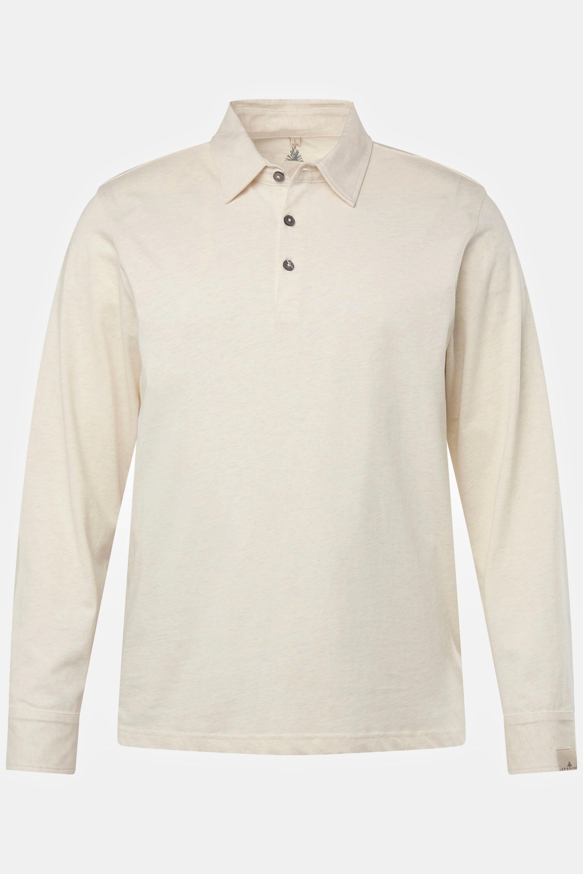 JP1880  Polo JP AWARE, manches longues avec poignets. Coton bio certifié GOTS. 