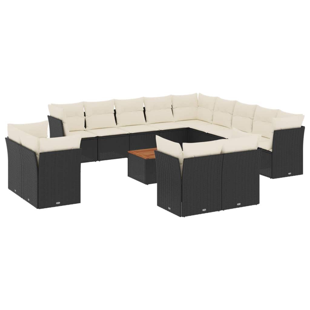 VidaXL set divano da giardino Polirattan  