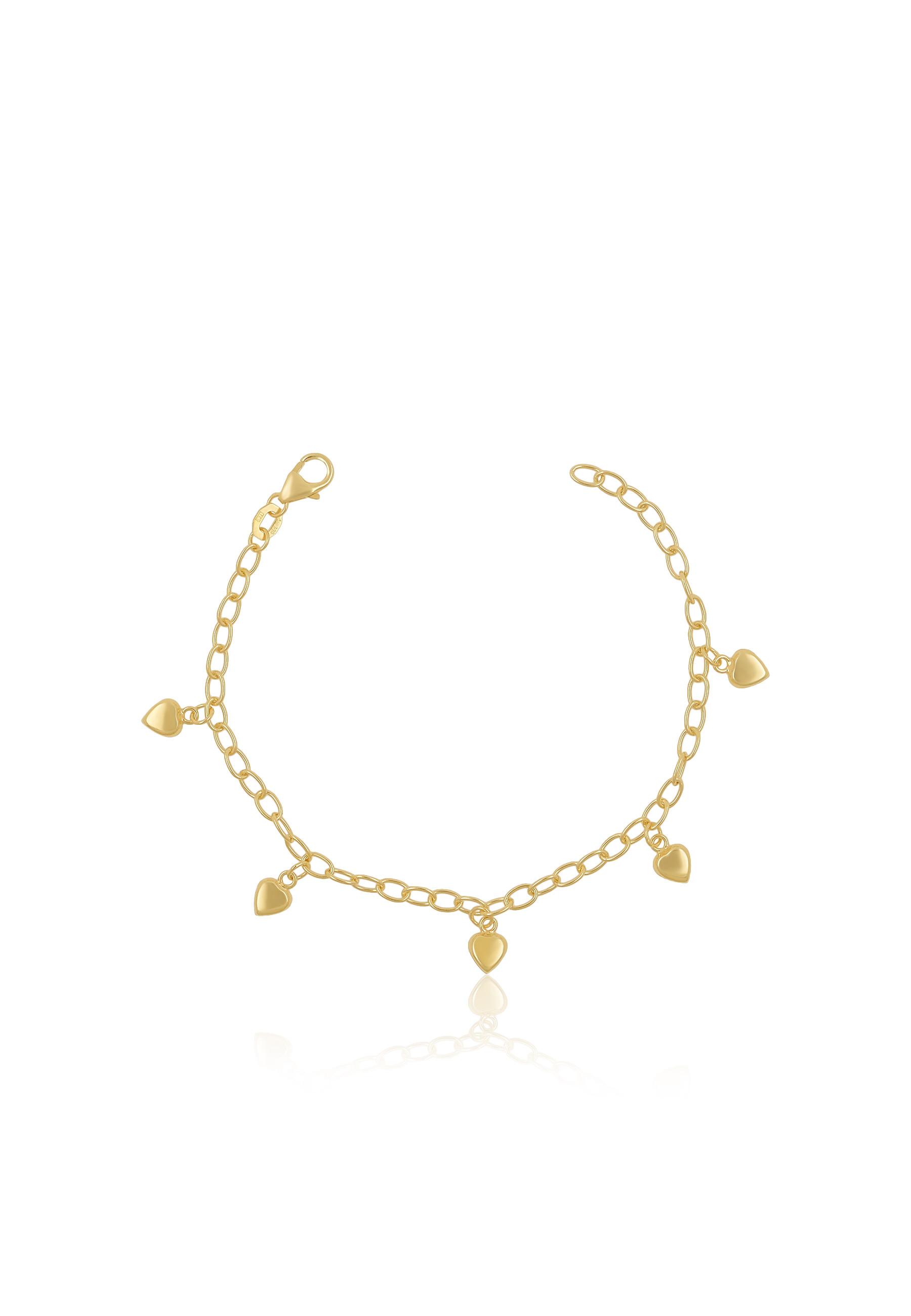 MUAU Schmuck  Bracelet Anker Herz Gelbgold 750, 2.9mm, 16cm 