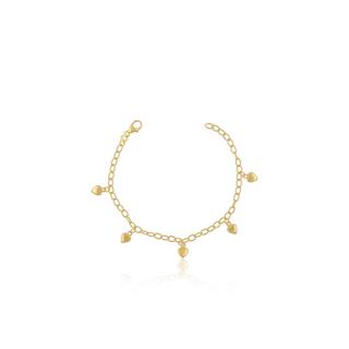 MUAU Schmuck  Bracelet Anker Herz Gelbgold 750, 2.9mm, 16cm 