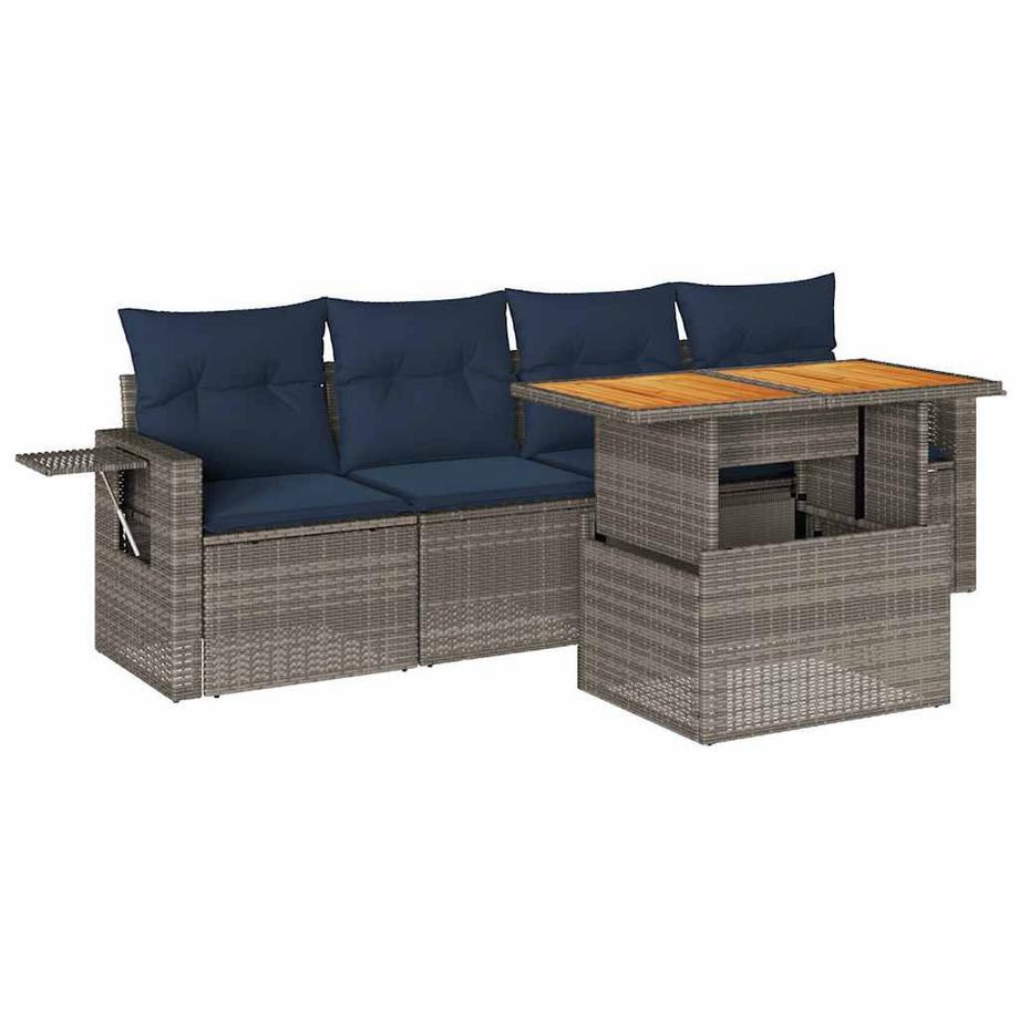 set di divani da giardino Polirattan