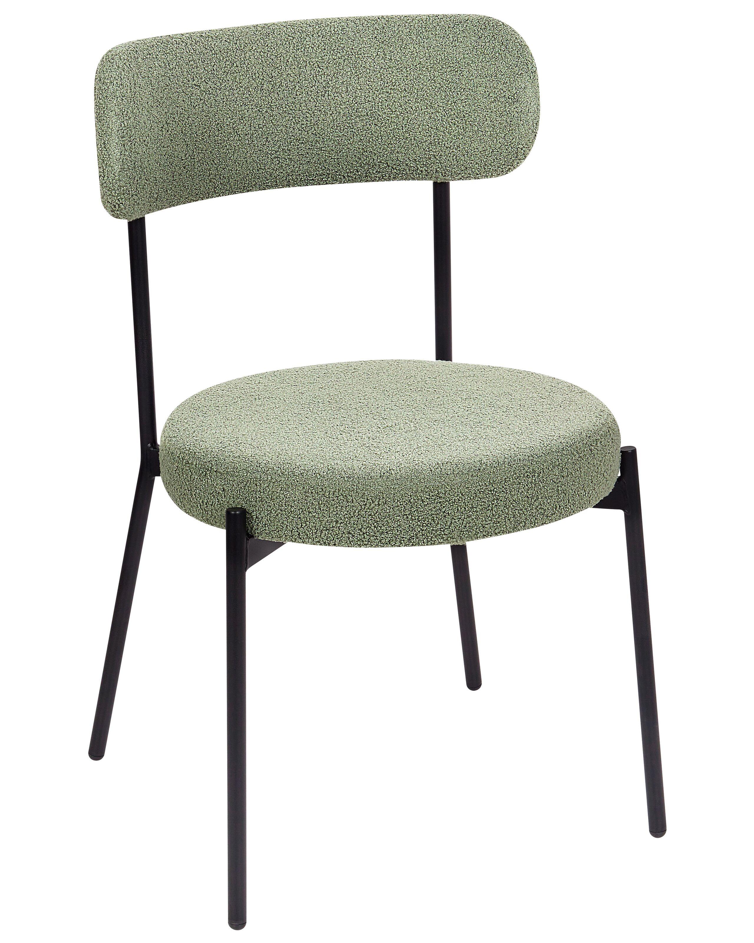 Beliani Lot de 2 chaises en Bouclé Moderne ALLISON  