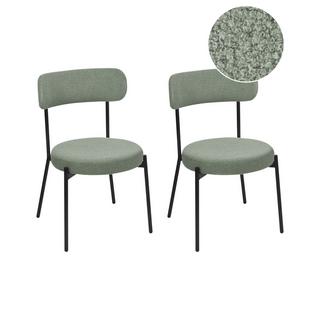 Beliani Lot de 2 chaises en Bouclé Moderne ALLISON  