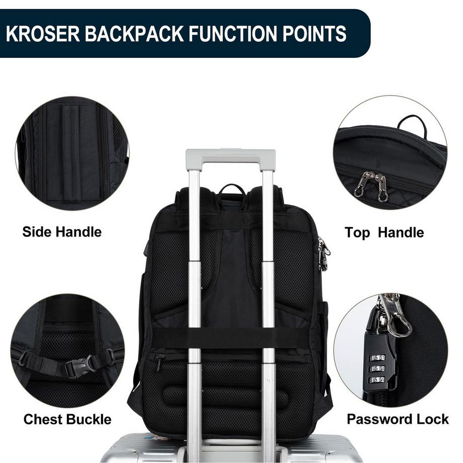 Only-bags.store  Laptop-Rucksack Business Travel Backpack Handgepäck Wasserdicht mit Hard Peel 