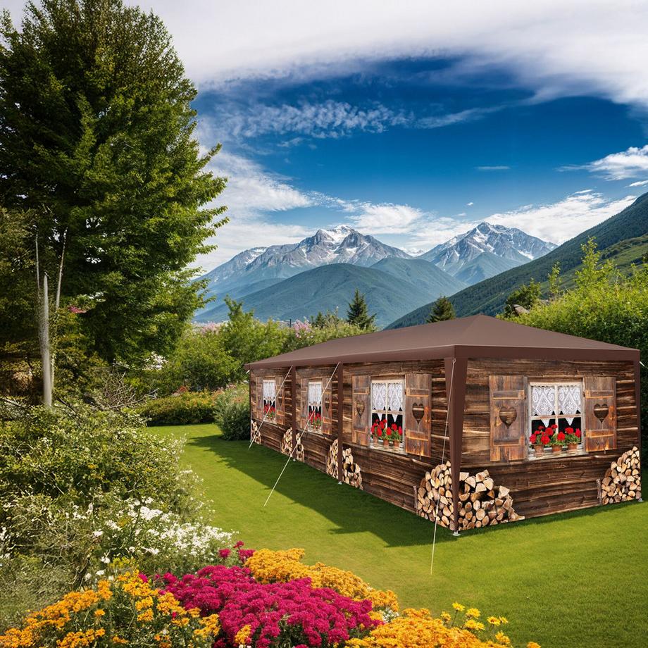 Tectake Padiglione Almchalet In 2 misure, con sistema ad incastro  