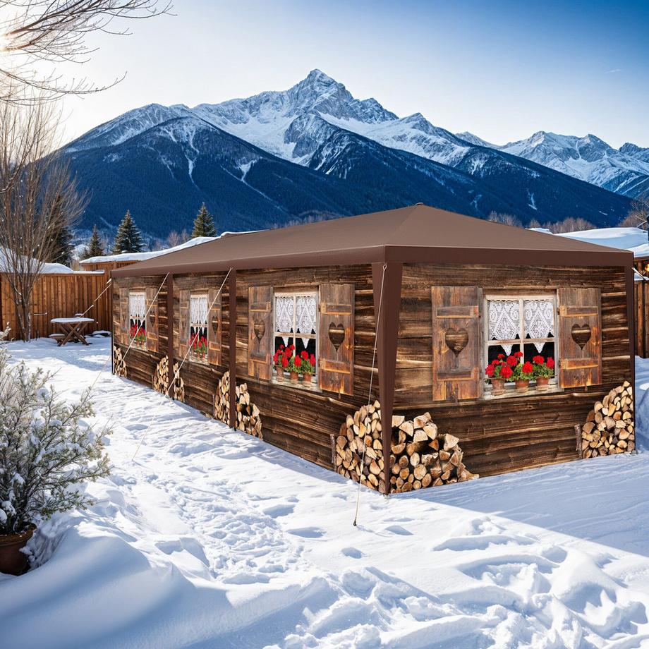 Tectake Padiglione Almchalet In 2 misure, con sistema ad incastro  