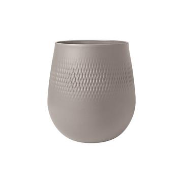 Vase Carré groß Manufacture Collier taupe
