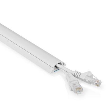 Chemin de câbles | Canal | 1 pc. | Epaisseur maximale du câble : 12 mm | PVC | Blanc