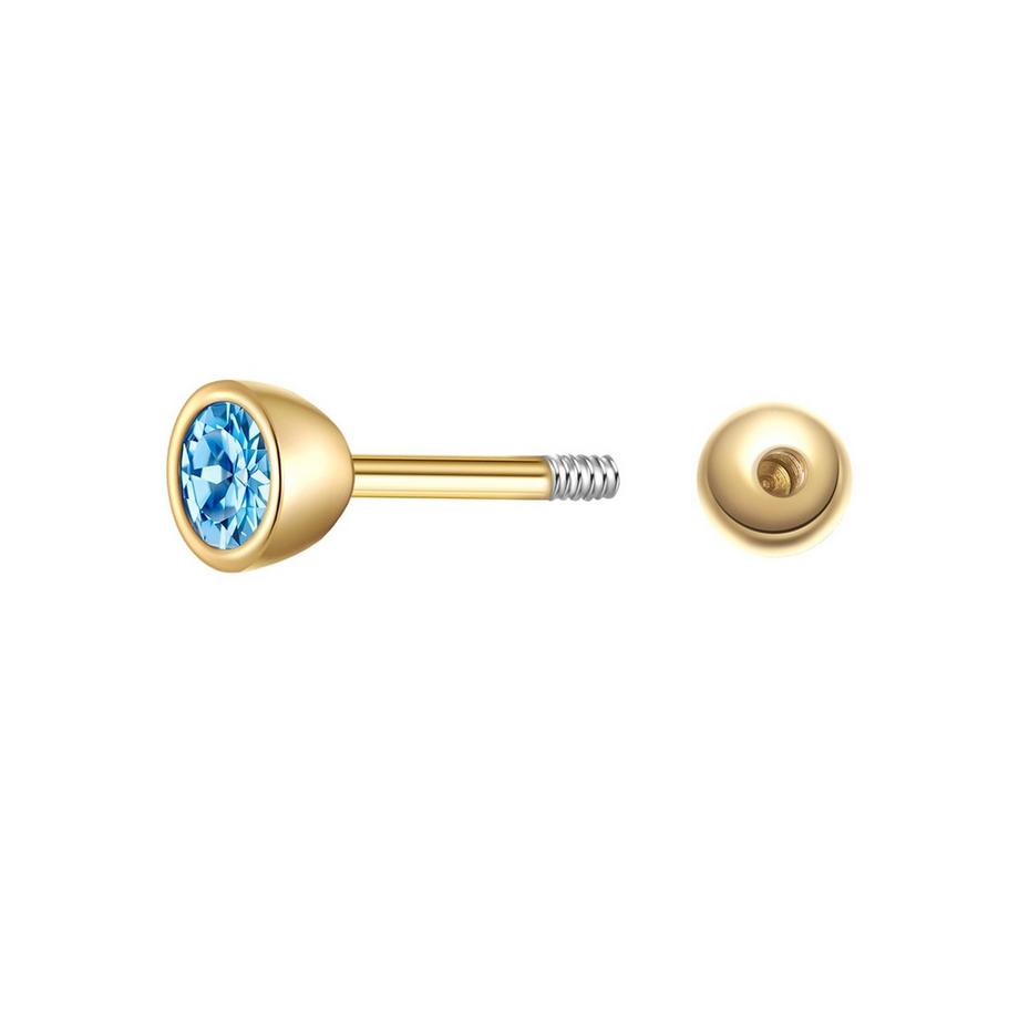 Glanzstücke München  Piercing Geburtsstein Sterling Silber Zirkonia 